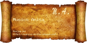 Musics Anita névjegykártya